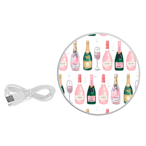 Wireless Charging Pad Champagne Bottles