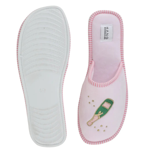 Champagne Foldable Travel Slippers