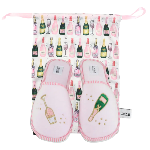 Champagne Foldable Travel Slippers